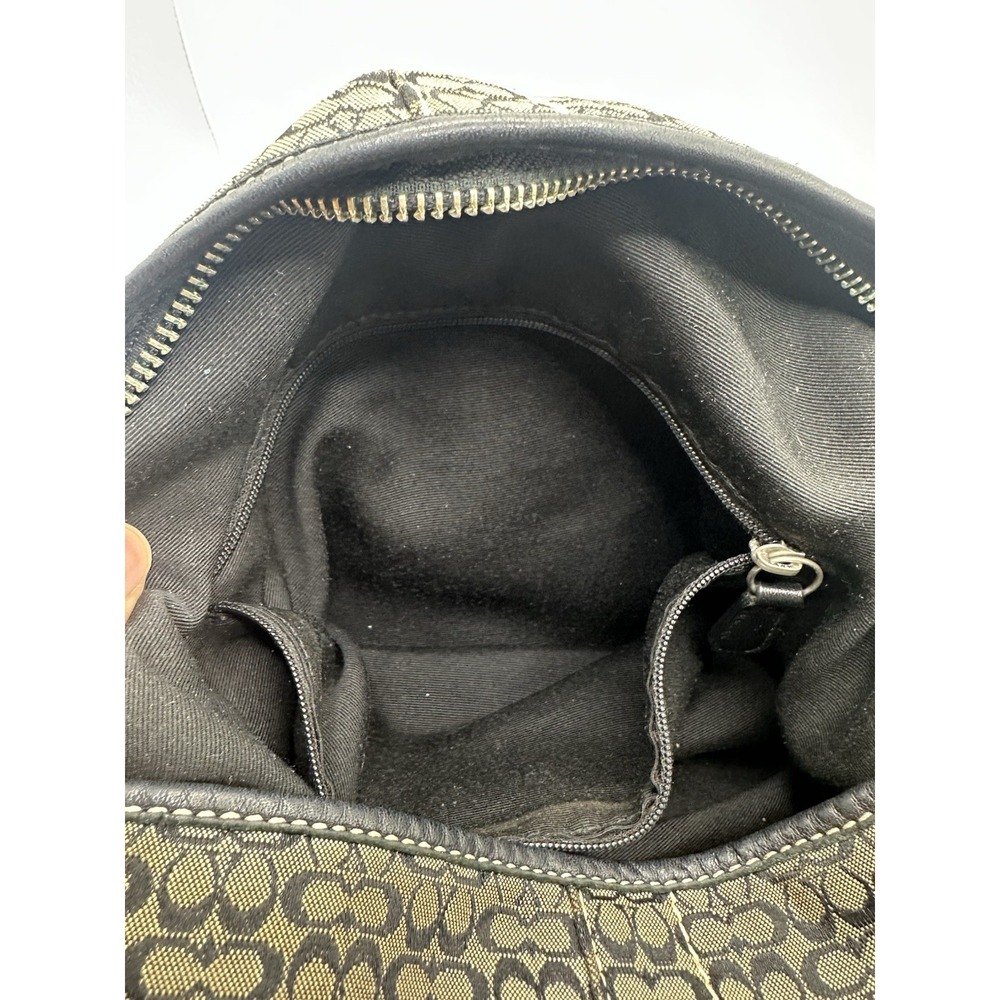 vintage Coach Soho signature hobo shoulder bag Black And Grey - Picture 10 of 11